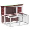 vidaXL Mocha Hutch 102x90x84.5 cm Solid Pine Wood