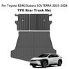 For Toyota BZ4X / Subaru Solterra 2025-2026 Car Trunk Mat TPE 3D Floor Mats Cargo Liner Trunk Backrest Pad Carpet Waterproof Mat