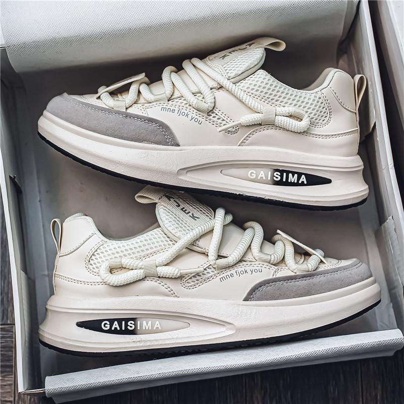 

Мужская обувь Кроссовки Мужская повседневная обувь Дышащая удобная обувь для отдыха Роскошные массивные кроссовки для мужчин Спортивная обувь для бега Мужская обувь 40 бежевый