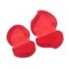 Velvet Heart-Shaped Necklace Pendant Packaging Box Valentine'S Day Engagement Proposal Wedding Ring Box Gift Box Jewelry Case
