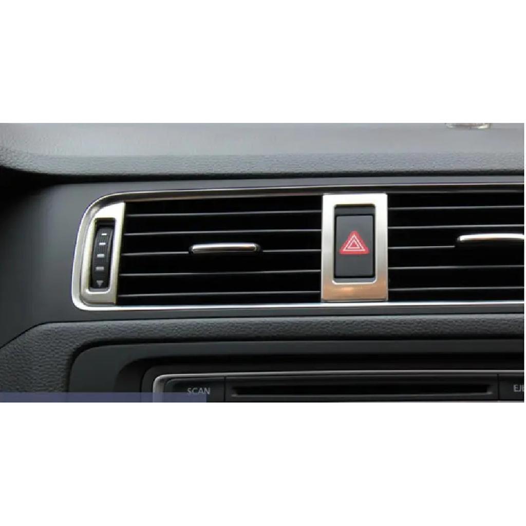 Car stickers stainless steel trim the front air-conditioning outlet decoration Cover Trim for Volkswagen Jetta MK6 2015-2018