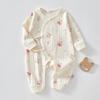 Neugeborenen Strampler aus reiner Baumwolle mit Schmetterlingsmotiv - Vier Jahreszeiten, Knochenloser Jumpsuit für Frühling & Herbst