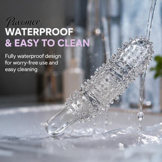 Durable One Piece Molded Toy Large Clear Silicone Dildo, Realistic Sex for Men Sensory Grain Texture Stroker Women, BDSM Beginner Training Tool, Adult