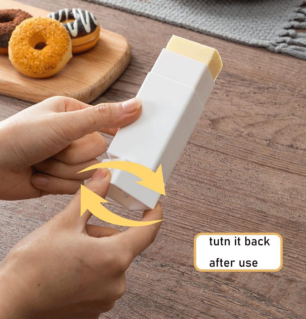 Butter Dispenser with Lid, Adjustable Dosage Control, Dishwasher Safe, Upgraded Butter Spreader, Perfect for Pancakes, Waffles