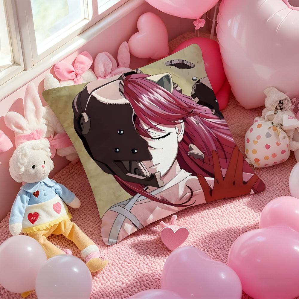 Anime E-Elfen L-Lied Cushion Cover Pattern Printed Pillowcase for Living Room Sofa Cushion Cover & Bedroom Decor