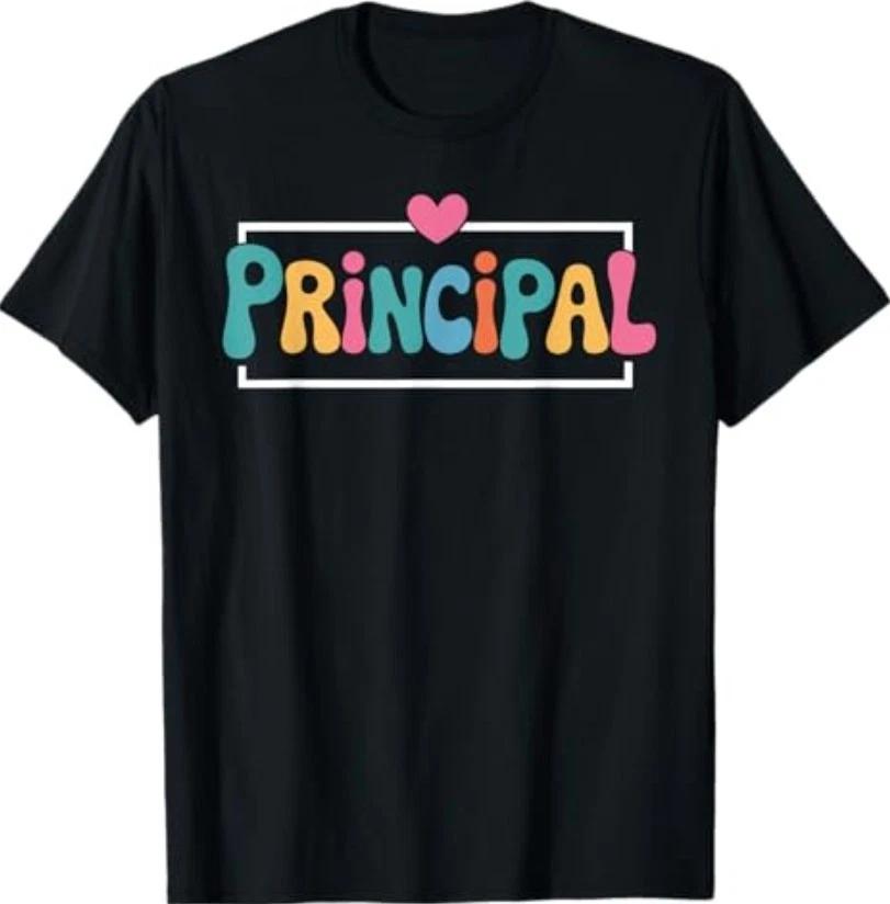 Principal Art for Men Women School Head Teacher Principal T-Shirt 4XL