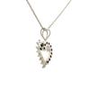 Blue Topaz Round Pendant Necklace 925 Sterling Silver Rhodium Plated Multi Gemstone Pendant with Chain Gift for Women