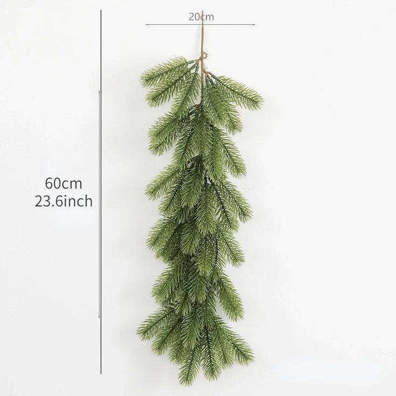 Christmas Pine Branches Christmas Decoration Artificial Fake Plant Pine Needles Wreath DIY Xmas Tree Home Decor New Year