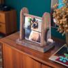 Hand Crank Rotation Photo Frame Wood Material Rotation Frame Hand Crank Photo Album Creative Design Photo Flipbook Frame