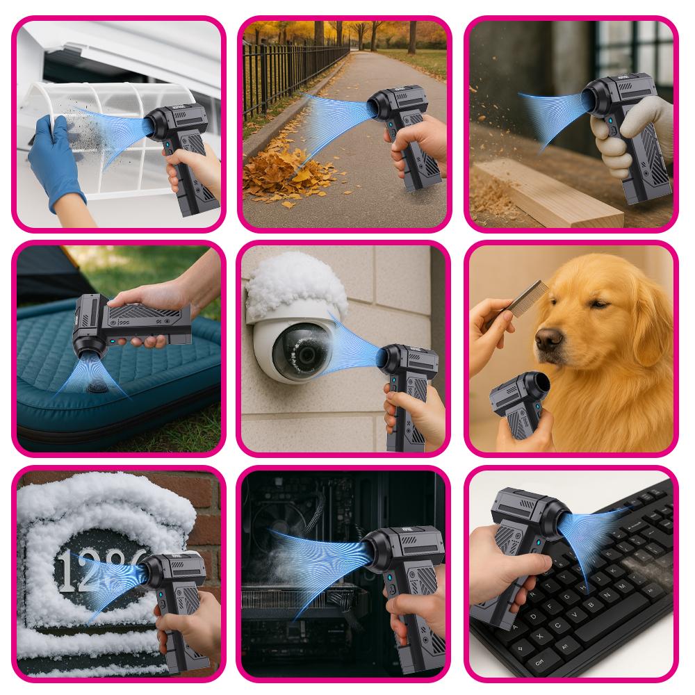 Ręczny Dmuchawa Turbo Jet do Czyszczenia 130000RPM Przenośny Mocny Wentylator 4 Prędkości Wysoka Prędkość Z Regulacją