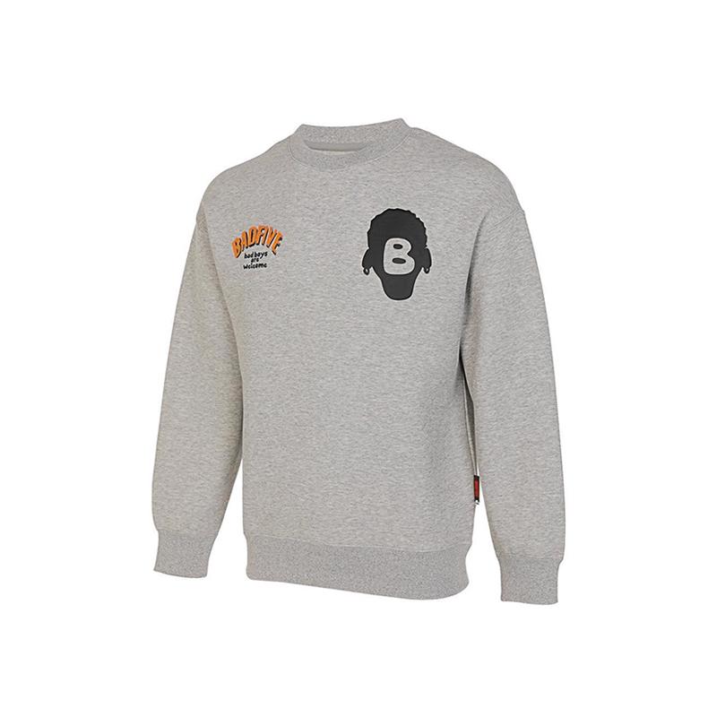 

Li Ning Баскетбольная Серия Модный Принт Буквами Удобный Универсальный Пуловер с Круглым Вырезом Свитшот с Длинным Рукавом Мужской свитшот AWDTA79-1-1 L