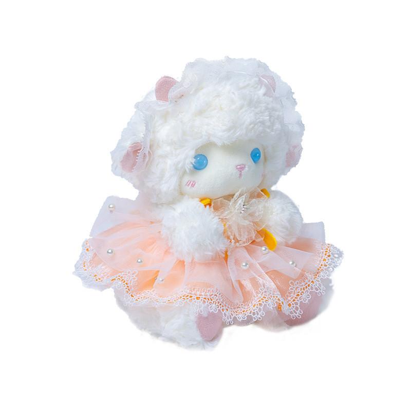 Sheep Plush Toy With Flower Pattern For Kids Gift Soft Cotton Stuffed Animal For Children