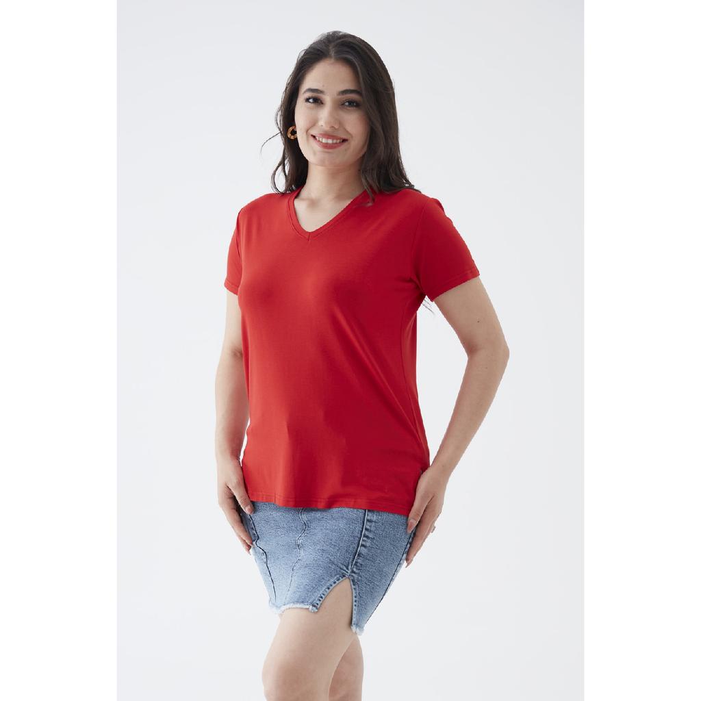 Women's V-neck Large Size T-shirt Cty-cnd-01