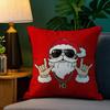 Rap Santa Claus Pillow Case Plush Fabric Soft Double Sided Print Sofa Cushion Cover Throw Pillow Covers
