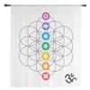 Circle Flower Geometry Lotus Sheer Curtains for Bedroom Living Room Voile Window Curtains Tulle Curtains for Kids Room