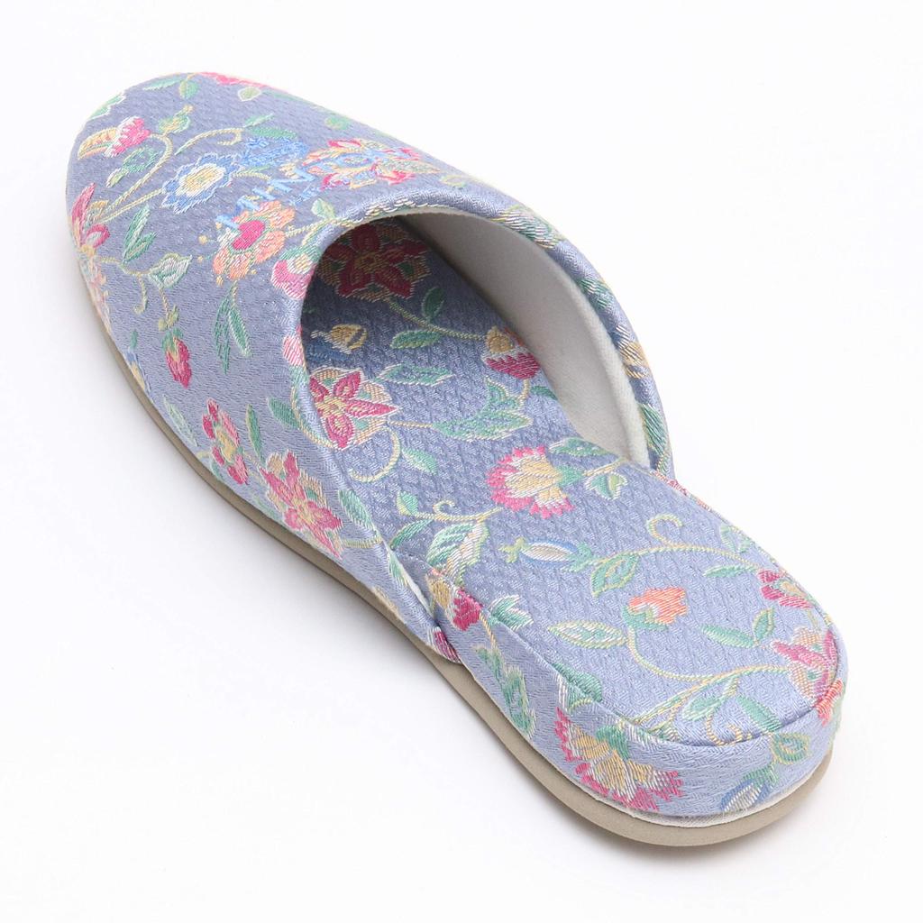 Minton Basic Jacquard Haddon Hall Hanging Slippers (Blue)
