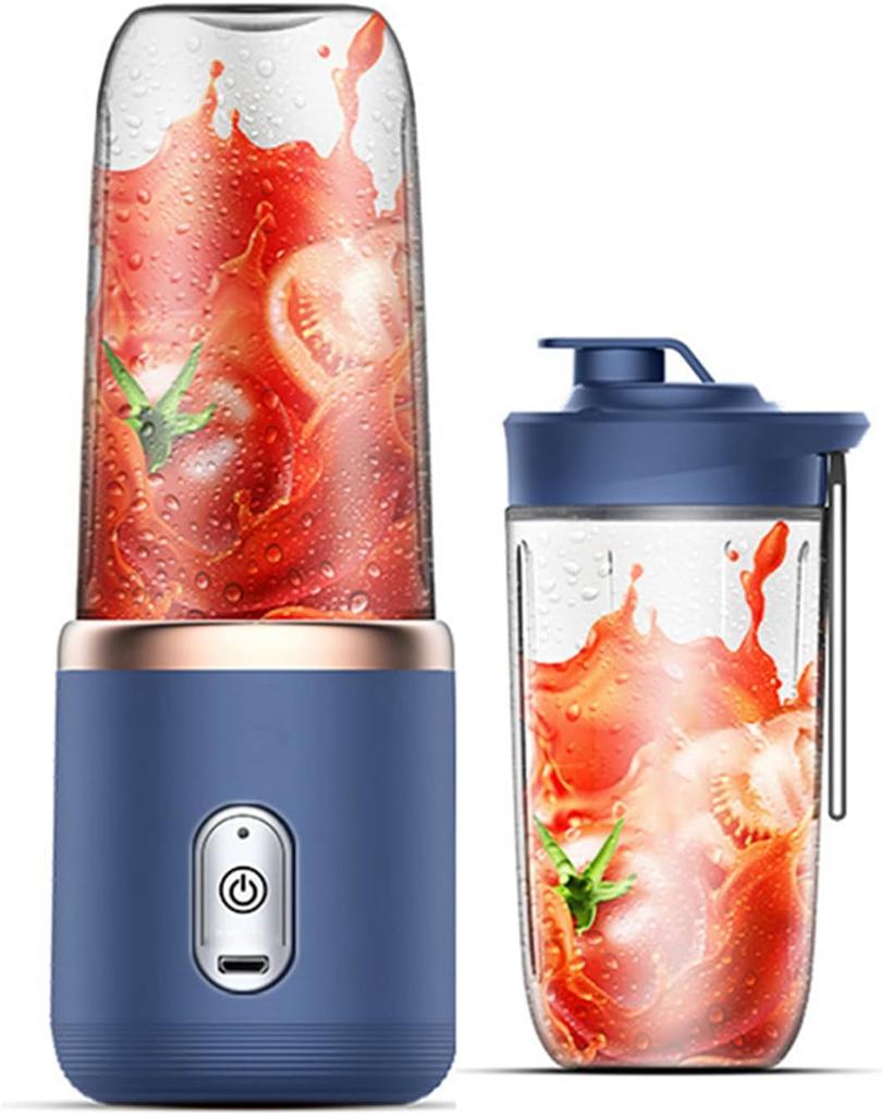 Mini Blender for Milkshakes and Smoothies, USB Rechargeable 6-Blade Fruit Juice Cup, Portable Mixer for Kitchen, Travel, Outdoor and Sports
