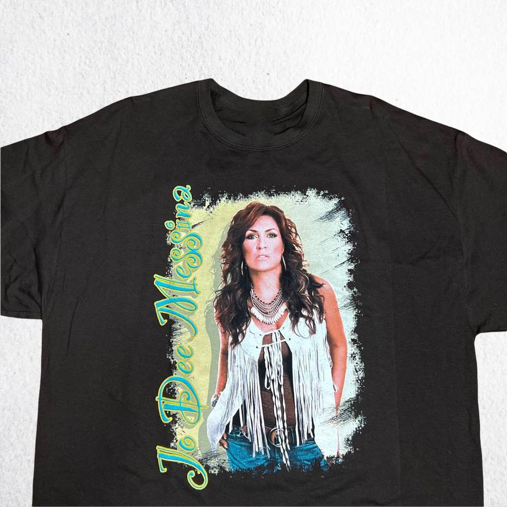 Jo Dee Messina Подарок для фаната Черная футболка Унисекс Футболка Полный размер WA258 Унисекс Футболка S