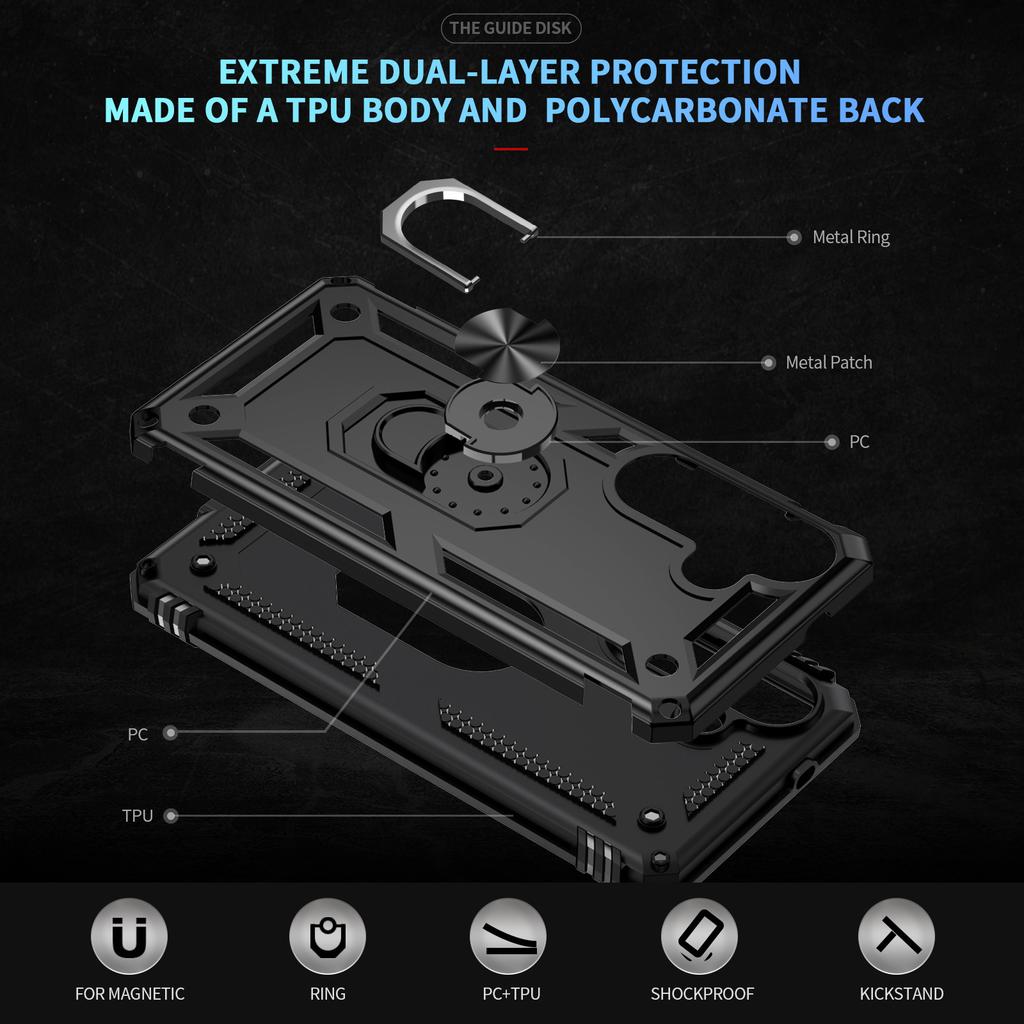 For Samsung Galaxy S26 Case PC + TPU Phone Cover with Kickstand