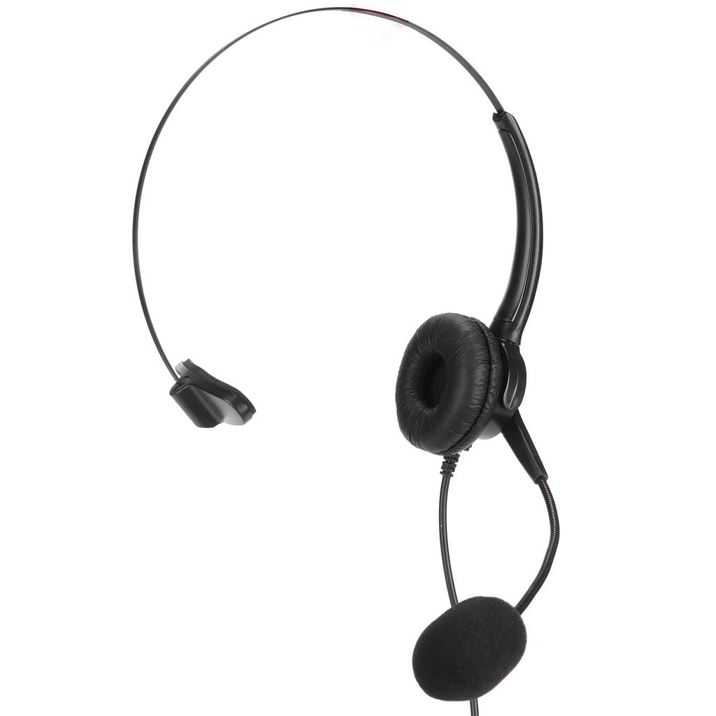 Call Center Headphone 3.5mm Noise Cancelling Adjustable Volume Customer Service Headset with Microphone for PC