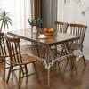 PVC Soft Glass Tablecloth,retro Fringed Lace Waterproof Oil-proof Household,light Luxury High-end Coffee and Eating Table Cover