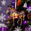 Pferd Acryl Sonnenfänger Buntes Pferd Weihnachtsbaumschmuck Reitergeschenke Frauen für Pferdeliebhaber