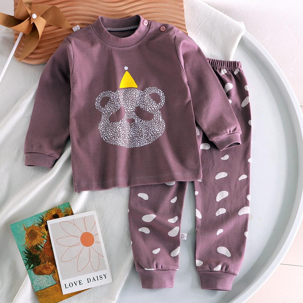Autumn Sleepwear Pajamas For Girls Boys Long Sleeve Tops+Pants Suits Fashion Home Clothing Baby Kid Sleep Costume
