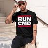 RUN CMD Parody Sticker Model Men’s Short-sleeve Crewneck T-Shirt Classic Casual Multiple Colors
