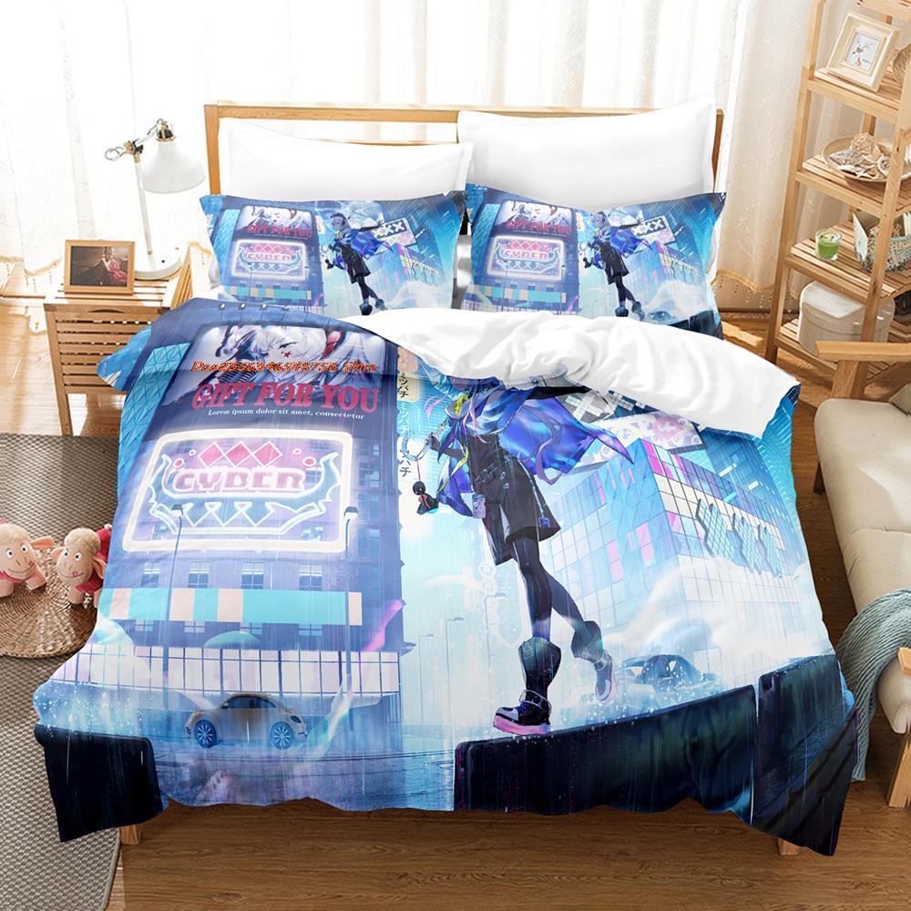 Comforter New Anime Arknights Bedding Set Single Twin Full Queen King Size Bed Set Aldult Kid Bedroom Duvet Sets 3D Hd Bed