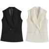 Fashion Style 2024 Summer New Arrival Women's Clothing Temperament Wild Slim Looking Sleeveless Suit Sleeveless Mid Length Long Length Vest