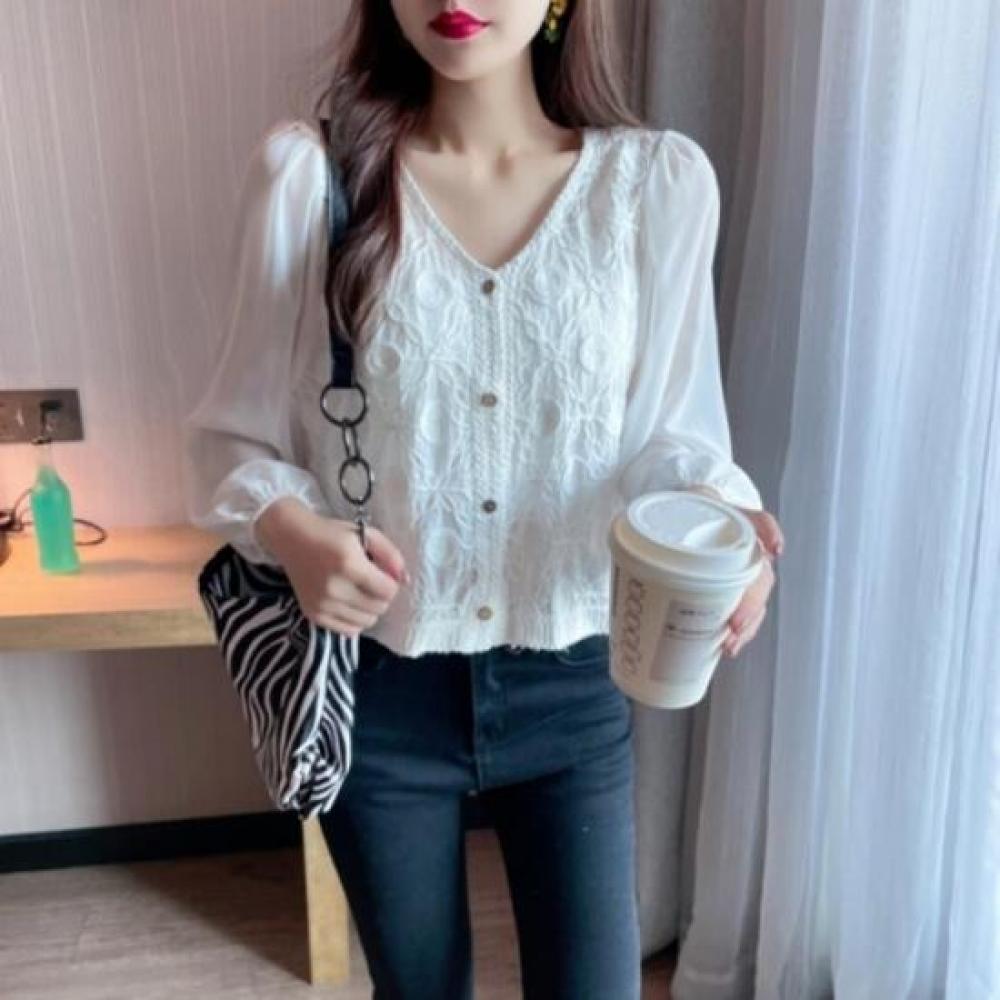 New Arrivals Open Run Women Kiddyrel Cute Chiffon Sleeve Blouse