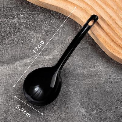 Black Individually Wrapped Disposable Plastic Soup Spoons
