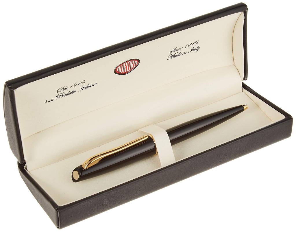Aurora Ballpoint Officially Imported Pen, Oil-Based Style, E32-DN, Black,