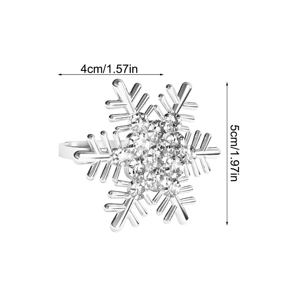 Christmas Napkin Holder Hollowed Napkin Holder Buckles Metal Napkin Rings Reusable Napkin Organization Napkin Buckles Set For