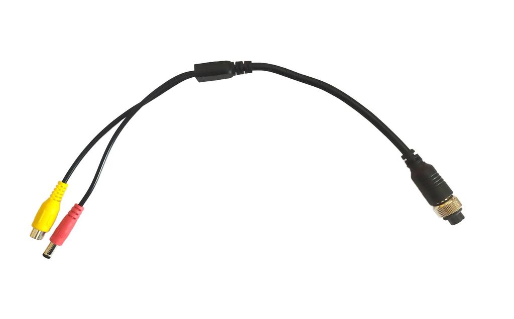 Reduktion Adapter Übergangsstück Stecker 4-Pin (Von der Seite des Monitors) Na Rca (Von der Kameraseite)