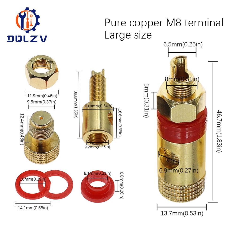 Gold Plated Amplifier Speaker Terminal Binding Post Banana Plug Socket Connector Suitable for 4mm Banana Plugs Connector