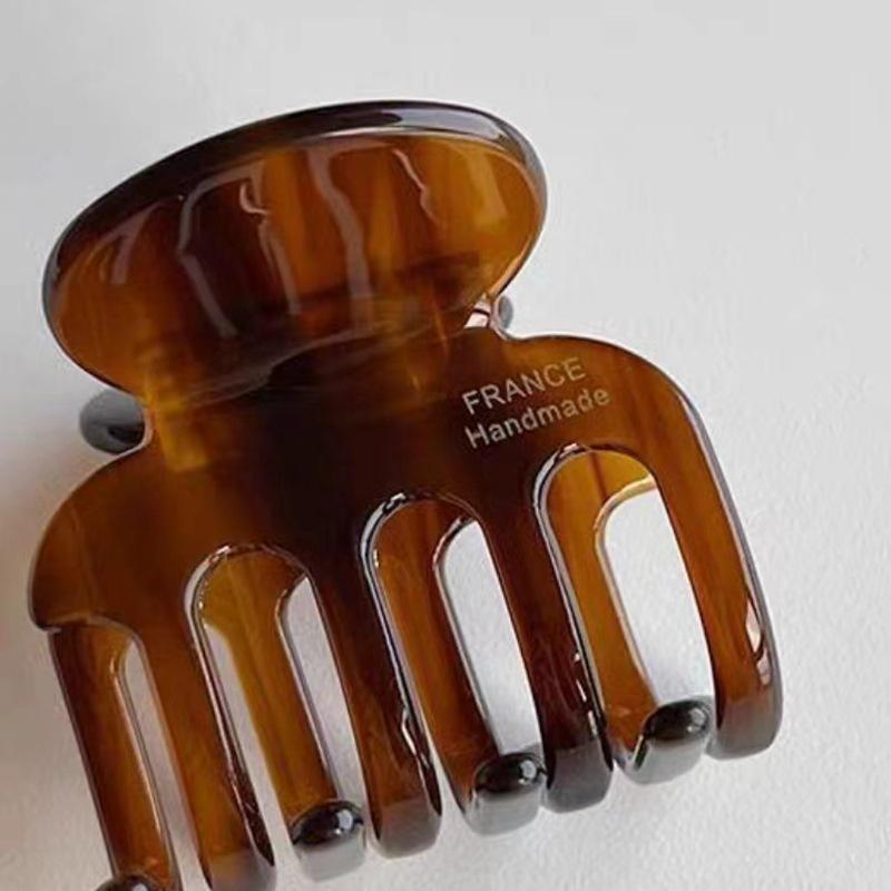 Glossy Solid Color Small Claw Hair Clip for Girls
