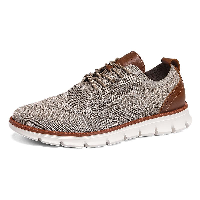 

Amazon Large Size Fly-woven Casual Shoes Men s Brock Carved Loafers Fashion Lightweight Men s Trendy Shoes 48 хаки