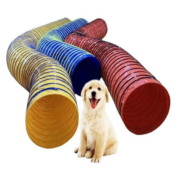 China PVC Dog Agility Tunnel China Dog Tunnel 24 Inch Diameter Pet Toys (blue,600mmX5m)
