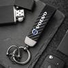 Car  Carbon Leather Keychain Car Logo Key Ring Accessories For Volvo XC90 XC60 V50 S60 V70 V60 V40 S90 Olestar AWD XC40 S80 T6 V