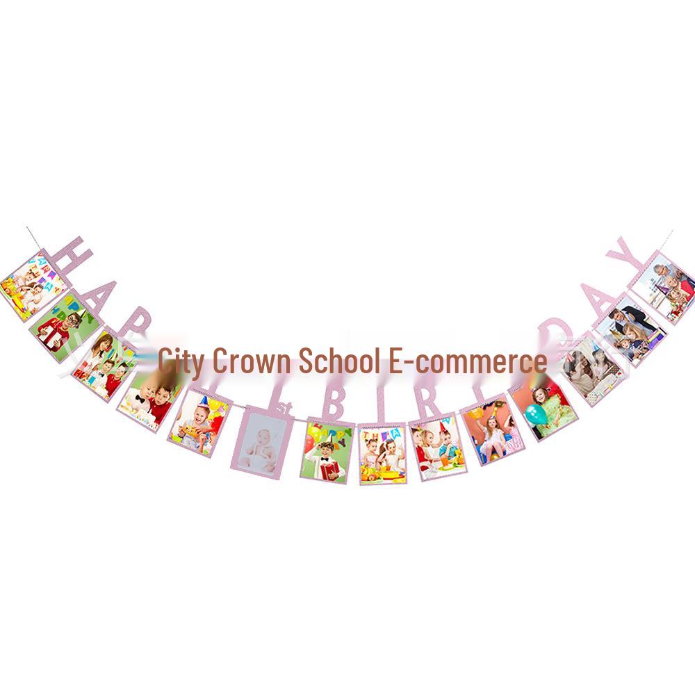 Birthday Photo Banner Decoration for Any Age Celebration