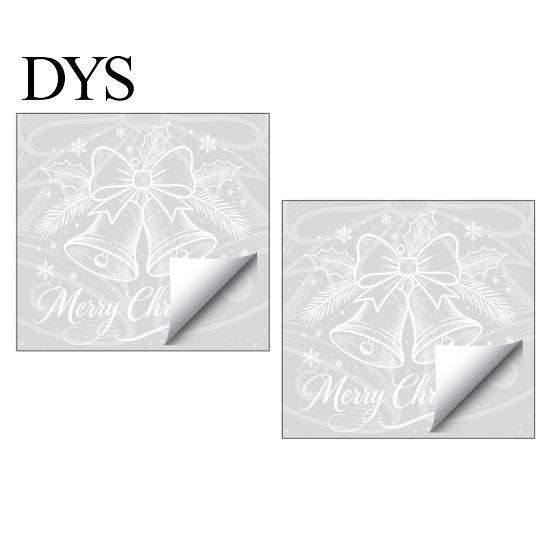 Durable Window Film for Parties Christmas Bell Sticker, PVC Decals with Snowflake Bow Patterns Holiday Glass Home Decoration, Waterproof Removable