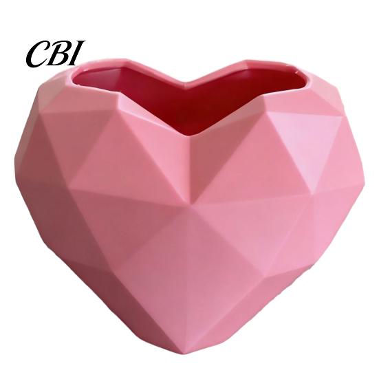 Support de plante vivant Forme de cœur géométrique Pot de fleurs, Pot de fleurs décoratif pour intérieur Design créatif Extérieur, Jardinière Amour Maison Jardin Balcon