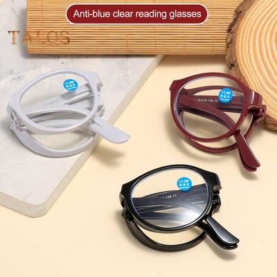 Faltbare Lesebrille mit Aufbewahrungsbox Anti-Blaulicht-Presbyopie-Brille für ältere Menschen Lesebrille Augenschutz Klares Blaulicht