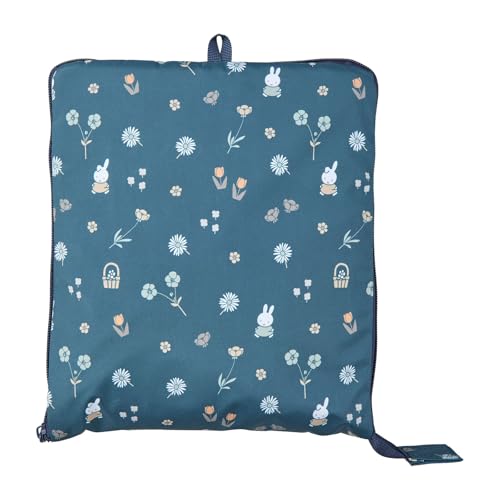 Folding Boston Bag, Large, Miffy HPL0004, B273, Navy Small Flowers