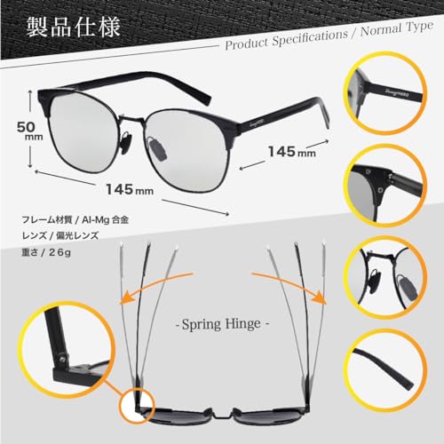 [UnsungHERO] Doctor Recommended Polarized Sunglasses, Day & Night Use, UV400 Protection, Stylish, Glare Reduction, Lightweight Alloy, Comfortable Fit,