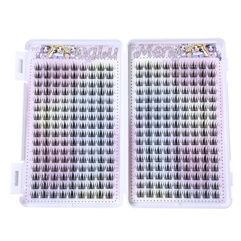 Dream Deer Natural Camellia Sunflower Eyelash Set: Voluminous Single-Cluster Comic Barbie Style