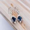 London Blue Topaz Gemstone 925 Sterling Silver Handmade Jewelry Earrings 2.00" EE-36-5