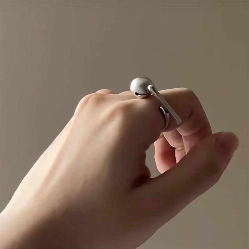 Stylish Muyu Sturdy Alloy Rings Versatile and Adjustable Jewelry Accessory Portable for Women Everyday Casual Wear