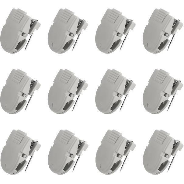 12 Pcs Cubicle Clips for Fabric Walls, Durable Plastic Cubicle Wall Clips and Cubicle Wall Hangers for Pictures, Sturdy Cubicle P for Office